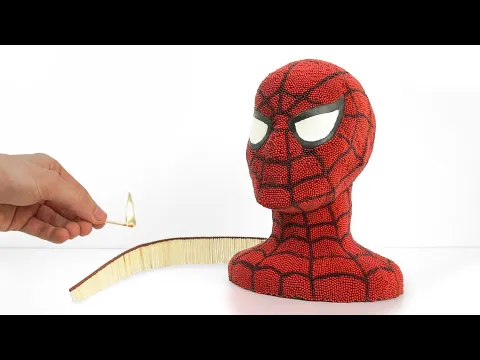 Making Spider-Man: with 1lakh MATCHES🤯 || wait for last look 😍| #shorts #avengers #experiment