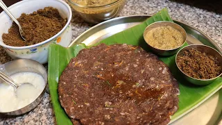 ಬಿಸಿಬಿಸಿ ರಾಗಿರೊಟ್ಟಿ ಉಚ್ಚೆಳ್ಳು ಚಟ್ನಿ ಜೊತೆಗೆ ತುಪ್ಪಹಾಕೊಂಡು ತಿಂತಾಯಿದ್ರೆ ಪರಮಾನಂದ  /#ragirotti /breakfast