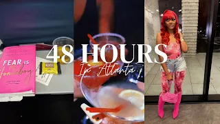SOLO TRAVEL : 48hrs in Atlanta ✈️ installed my own 🍒RED wig😳DOLLEDUPBYJAZ