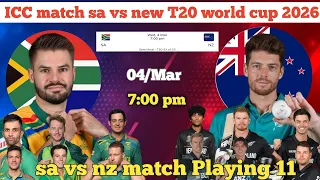 Icc men s T20 world cup south Africa vs new Zealand Playing 11 sa vs new 
