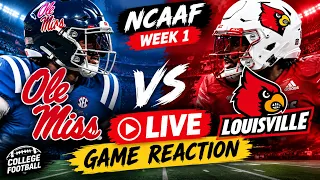 Ole Miss vs Louisville – LIVE Game Reaction | NCAAF Week 1 Clash