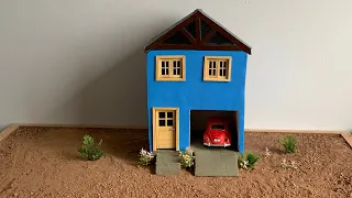 diy uma casinha de brinquedo em tijolos ou casinha de boneca #mini #art #animation