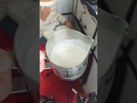 Is this perfect microfoam? Latte Check! 🧐