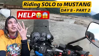 Bike fas gai watercrossing me-Riding Solo To Mustang || RiderGirl Vishakha