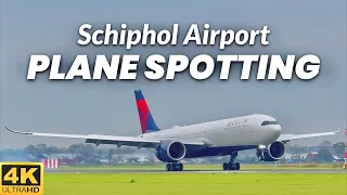 [4K] CLOSE UP PLANE SPOTTING at SCHIPHOL AIRPORT | POWERFUL TAKEOFFS & LANDINGS (RWY 18R/36L)
