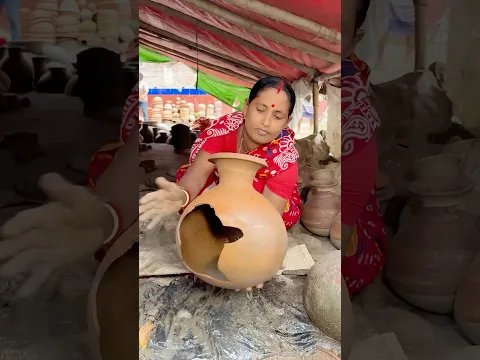 Rural Women Create a Beautiful Clay Pitcher #diy #handmade #craft #women #pitcher #shorts