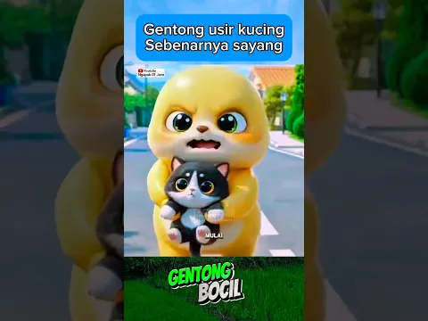 Gentong Usir Kucingnya Tapi Sebenarnya sayang #kartun #animasi #funny #videolucu