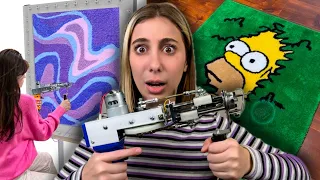 Intento hacer las ALFOMBRAS VIRALES 🤩 (tufting)