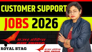 Air India Customer Support Jobs | Urgent Hiring Royal Stage Jobs  Freshers Can Apply 2026 #jobs