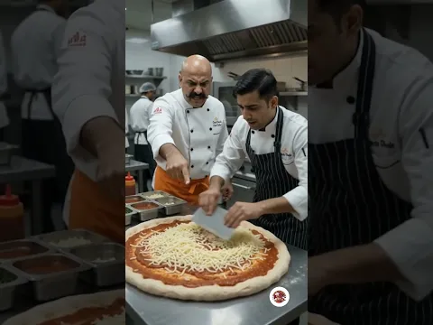 20 Foot Pizza Banaate Banaate Chotu Ne Chef Ko Gussa Dila Diya! #shorts  #viral  #shortvideo