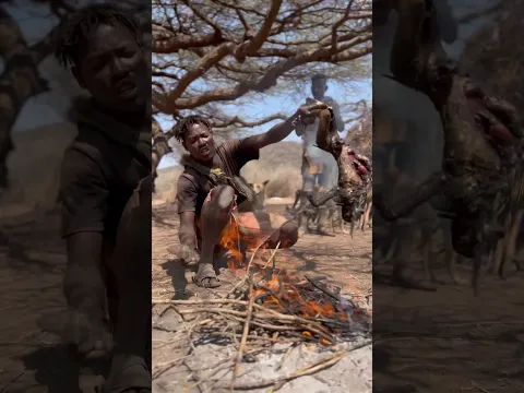 It’s wounders this hadza boy cooking a monkey