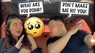 Acting Like Im Going To Hit Her To See How She Reacts! *INTENSE*