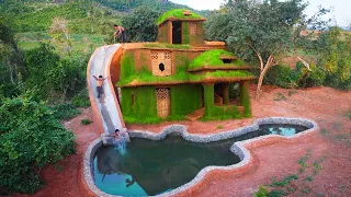 Build A Dream Water Park ( Water Slide To Stone Swimming Pool ) Part 3