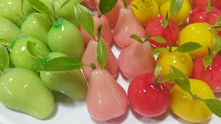 ขนมลูกชุบ ผิวเงาใส เนื้อในนุ่ม หวานน้อย
