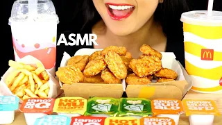 ASMR McDonald's Chicken McNuggets + ALL THE SAUCES, OREO McFLURRY, FRIES Eating Sound MUKBANG