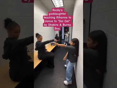 Rocky's goddaughter teaching Rihanna to dance to "Dai Dai" by Shakira & Burna Boy. 🖤