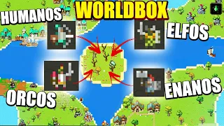 WORLDBOX - EVOLUCIONO 4 RAZAS 1000 AÑOS Y ENFRENTO A SUS CAMPEONES | Gameplay Español