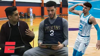 Lonzo Ball reacts to LaMelo Ball highlights!