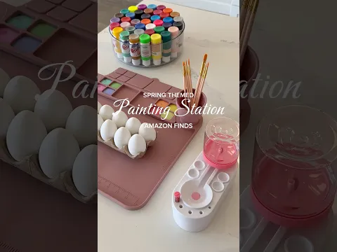 Setting up a painting art station #artstation #paintingstation #asmrvlog #asmrvideo #amazonfinds2025