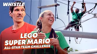 Boban & Katelyn Ohashi vs. Carli Lloyd & Jordan Burroughs 🏆 | LEGO Super Mario MEGA COURSE!