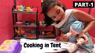 Cooking game in Hindi Part-30 / Cooking in Tent PART-1 /  #LearnWithPari #Aadyansh