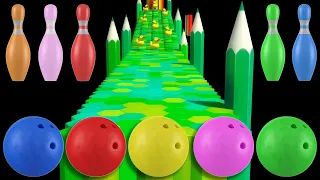 Funny Jumping Bowling Ball and Kinetic Sand Space Adventure: Learn Colors, Shapes for Kids Binkie TV