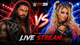 WWE 2K25 Live 🔴 Roman Reigns vs Female Superstar 😱 | #Shorts