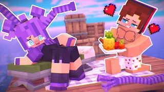 MAIZEN : JJ got STUCK in OCEAN with LILY LOVEBRAIDS?! - Minecraft Animation JJ& Mikey