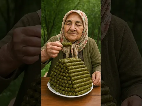 Yaşlı Teyze Yaprak Sarma Yiyor? #yapraksarma #yummy #ai #food #teyze