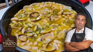 Fabes con almejas, receta tradicional Asturiana muy facil y rica