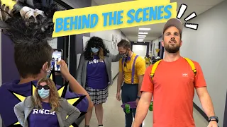 Behind the scenes of filming TikToks with my students!!!