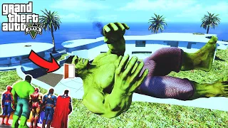 Franklin Enter Inside HULK Head then HULK fight EVIL HULK ARMY in GTA5 | GTA5 AVENGERS