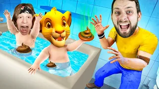 Umývam Svoje Deti v Hnusnej ŠPINAVEJ VODE ( Som Určite Otec Roka )