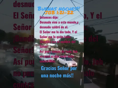 Oración de la noche Dios habla hoy JOB 1:21-22 Dios permite que JOB caiga en la miseria #shorts