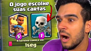 O CLASH ROYALE ESCOLHE MINHAS CARTAS NA SORTE... ou AZAR