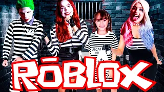 ESCAPE DA PRISÃO DO POLICIAL MALUCO COM A ARLEQUINA,CORINGA E PENNY ROBLOX Escape Siren Cop's Prison