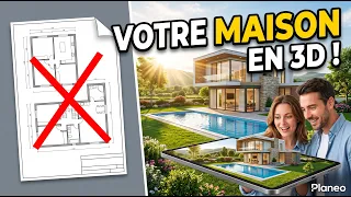 Voir son projet de construction en 3D sur la vraie parcelle : Planeo