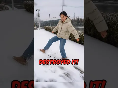 She Kept Destroying His Snowman Until THIS Happened! 😱💀