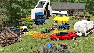 Camp de survie basé sur une Ferme abandonnée | Farming Simulator 22 RolePlay