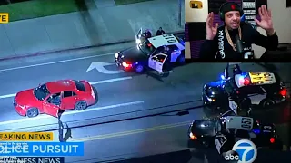 Dodge Charger Disappears On LAPD During High Speed Chase | DJ Ghost Reaction