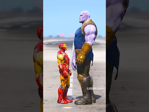 GTA V : THANOS VS IRON MAN MATCH, WHO IS RICHER ? 🤑 #shorts #gta5