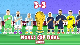 🏆MESSI WINS THE WORLD CUP!🏆 Argentina vs France! 3-3 (Cartoon Goals Highlights Final 2022 Penalties)