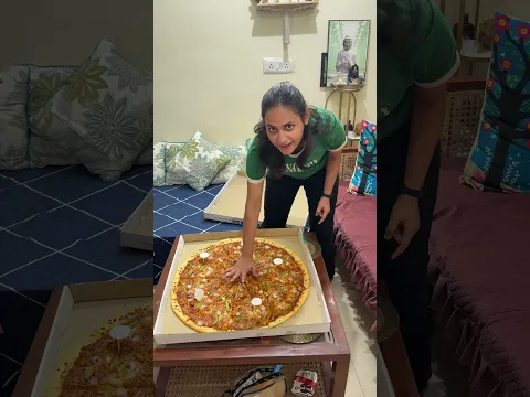 I ate most expensive 2 feet pizza in just 1 hour  #vlog #minivlog