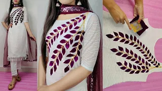 Neck embroidery design / velvet embroidery/ hand embroidery / hand work / neck design for kurti