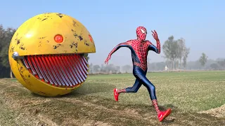 PACMAN vs SPIDER-MAN In Real Life #1 | Compilation Video |  #spiderman #pacman #marvel