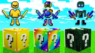 LUCKY BLOCK DE NOOB VS PRO VS HACKER NO MINECRAFT