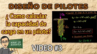 ¿COMO CALCULAR LA CARGA PERMISIBLE EN UN PILOTE? - CURSO DISEÑO DE PILOTES - VIDEO #3