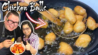 How Chinese Chefs Cook Chicken Balls with Sweet & Sour sauce 🍗 Mum and Son Professional Chefs
