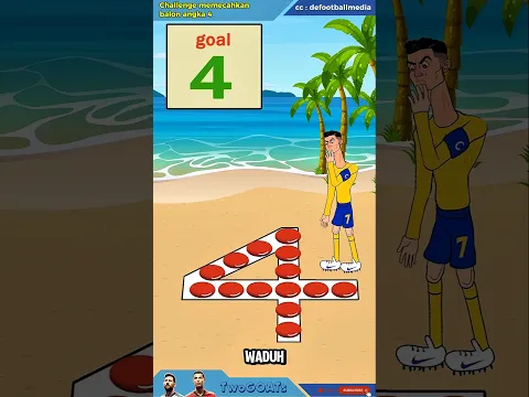 Challenge memecahkan balon angka 4 #shorts #sepakbola #ronaldo #mbappe #haland #fifa #football