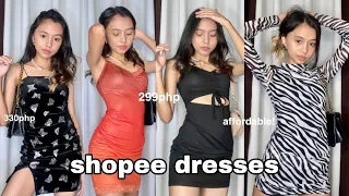 SHOPEE DRESSES TRY-ON HAUL! ✨ (classy but affordable!)